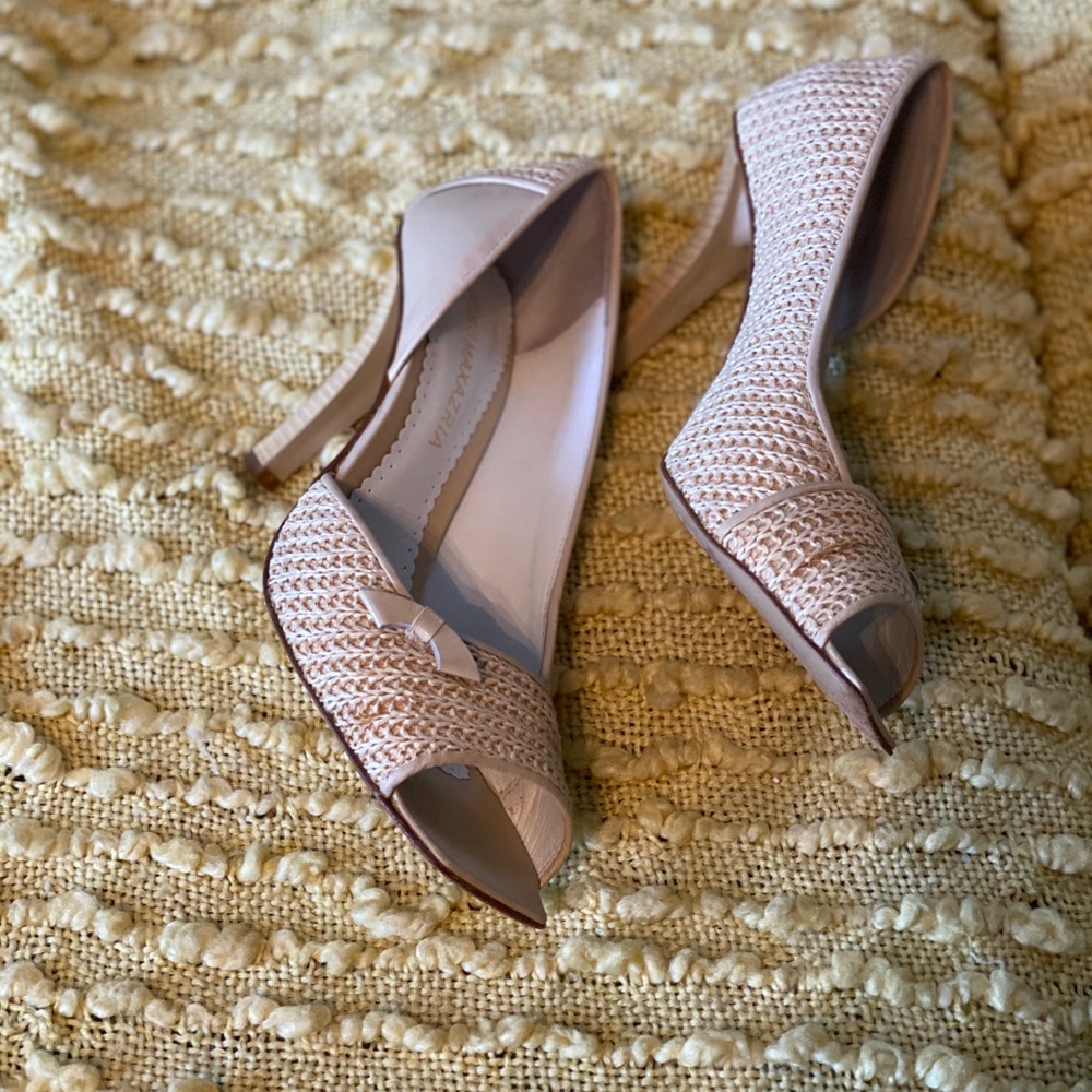 BCBG MAX AZRIA RAFFIA HEELS